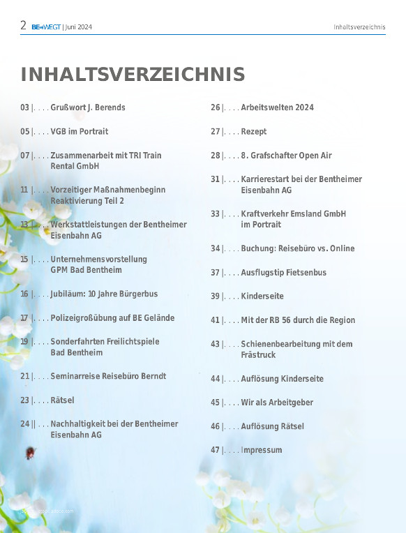 Bewegt 1 2024 Inhalt